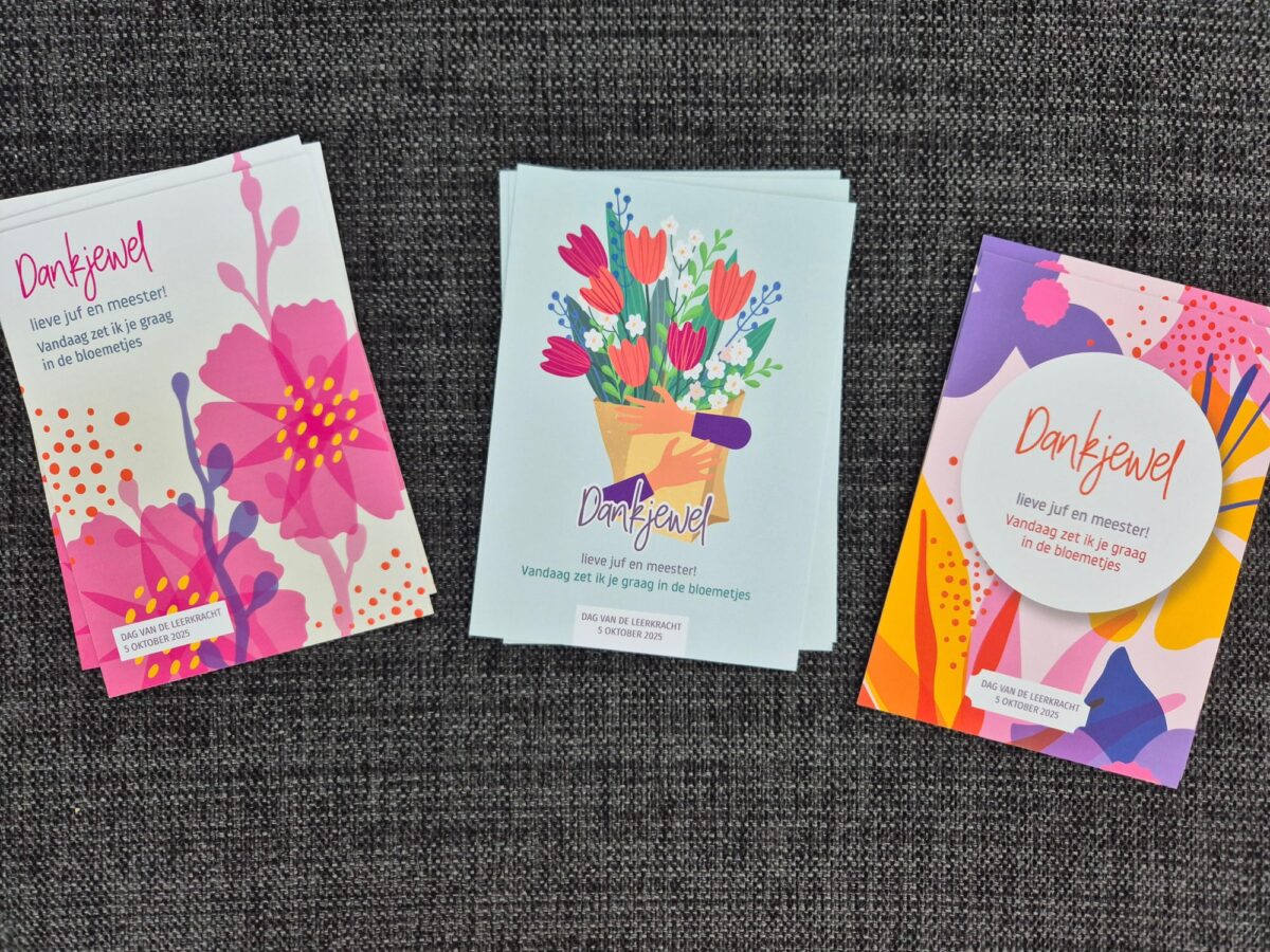 Dag van de Leerkracht - bedankkaartjes